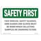 Signmission OSHA Sign, Face Shields Glasses Arm Guards, 10in X 7in Rigid Plastic, 10" W, 7" H, Landscape OS-SF-P-710-L-10616 - alternate 1